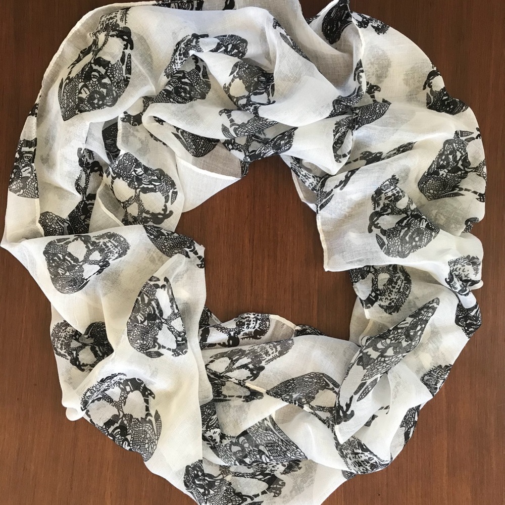 Skull Printed Infinity Scarf